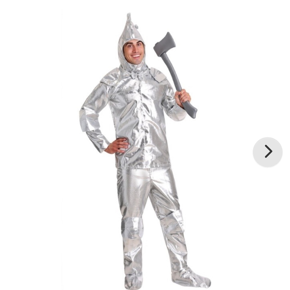 Men's Metallic Silver Tin Man Costume